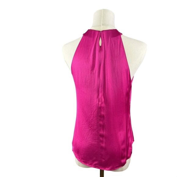 A.L.C. Fuchsia Silk Blend Halter Top Career Layering Date night | Women’s Size 2 - Picture 3 of 13